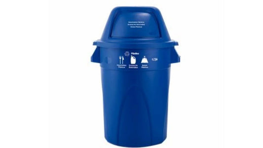 TACHO 121 LITROS TAPA VAIVEN AZUL