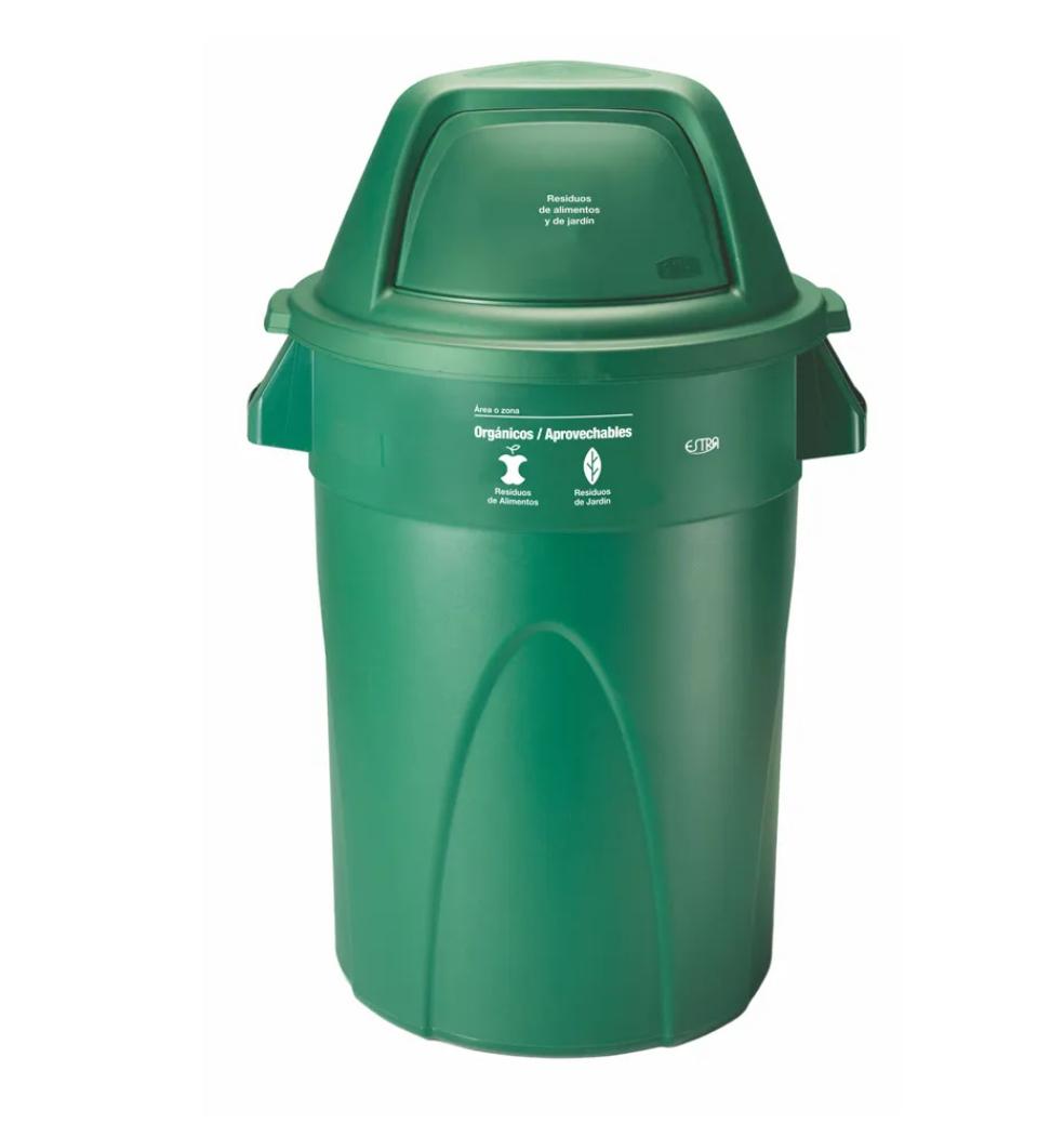 TACHO 121 LITROS TAPA VAIVEN VERDE